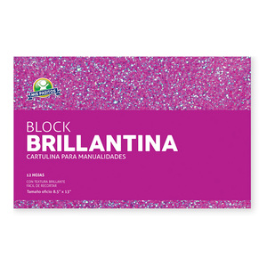 BLOCK CARTULINA BRILLANTINA OFICIO 12H BLOCK CARTULINA BRILLANTINA OFICIO 12H