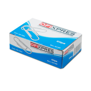 CLIPS OFIXPRES S/CUBIERTA DE VINIL NON ACTIVE. 1 COLOR PLATA 100 PK CLIPS OFIXPRES S/CUBIERTA DE VINIL NON ACTIVE. 1 COLOR PLATA 100 PK