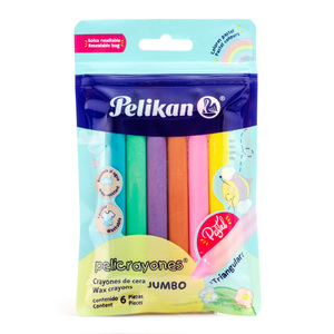 CRAYONES PELIKAN JUMBO TRIANGULARES 6U CRAYONES PELIKAN JUMBO TRIANGULARES 6U