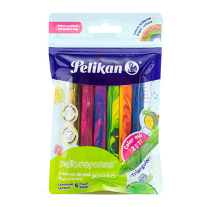 CRAYONES PELIKAN JUMBO TRIANGULARES 6U CRAYONES PELIKAN JUMBO TRIANGULARES 6U
