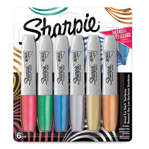 MARCADOR SHARPIE METALICO 6U (PUNTA BISELADA) MARCADOR SHARPIE METALICO 6U (PUNTA BISELADA)
