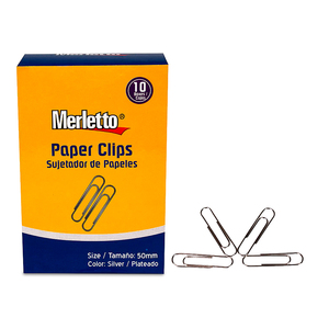 CLIPS PLATEADOS MERLETTO 50MM 100U CLIPS PLATEADOS MERLETTO 50MM 100U