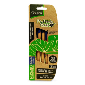 BOLÍGRAFO AZOR AZUL 1.0MM 3U (ECOLÓGICO) BOLÍGRAFO AZOR AZUL 1.0MM 3U (ECOLÓGICO)