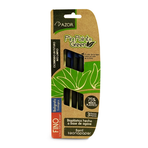 BOLÍGRAFO AZOR AZUL 0.7MM 3U (ECOLÓGICO) BOLÍGRAFO AZOR AZUL 0.7MM 3U (ECOLÓGICO)