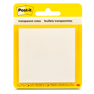 NOTAS ADHESIVAS POST-IT 2.87X2.87P (TRANSPARENTE) NOTAS ADHESIVAS POST-IT 2.87X2.87P (TRANSPARENTE)