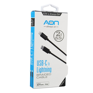 CABLE TIPO C A LIGHTING 3MTS NEGRO MARCA AON CABLE TIPO C A LIGHTING 3MTS NEGRO MARCA AON