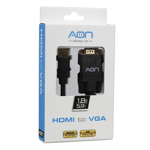 ADAPTADOR HDMI A VGA 4K (PVC) (1,8 M) ADAPTADOR HDMI A VGA 4K (PVC) (1,8 M)