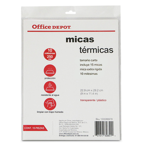 MICA OFFICE DEPOT CARTA 15U (5 MILESIMAS, SEMI MICA OFFICE DEPOT CARTA 15U (5 MILESIMAS, SEMI