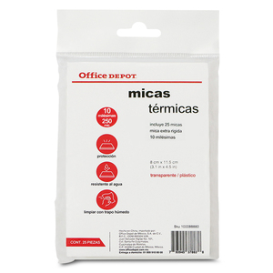 MICA OFFICE DEPOT CANET 25U (10 MILESIMAS, RIGIDA) MICA OFFICE DEPOT CANET 25U (10 MILESIMAS, RIGIDA)