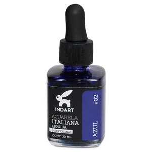 ACUARELA LIQUIDA AZUL ITALIANA INDART BOTE VIDRIO ACUARELA LIQUIDA AZUL ITALIANA INDART BOTE VIDRIO