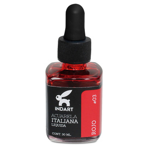 ACUARELA LIQUIDA ROJO ITALIANA INDART BOTE VIDRIO ACUARELA LIQUIDA ROJO ITALIANA INDART BOTE VIDRIO
