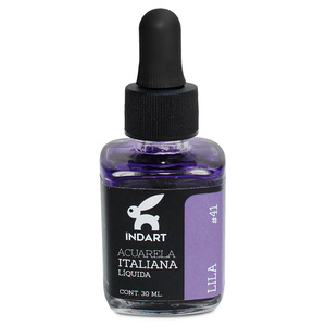 ACUARELA LIQUIDA LILA ITALIANA INDART BOTE VIDRIO ACUARELA LIQUIDA LILA ITALIANA INDART BOTE VIDRIO