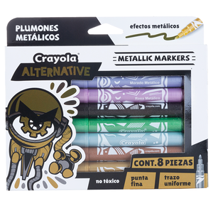 MARCADORES CRAYOLA ALTERNATIVE METALICOS 8U MARCADORES CRAYOLA ALTERNATIVE METALICOS 8U