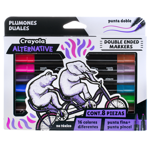 MARCADORES CRAYOLA ALTERNATIVE DUALES 8U MARCADORES CRAYOLA ALTERNATIVE DUALES 8U