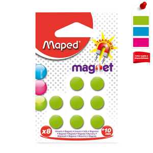 IMANES MAPED (REDONDOS DE COLORES, 8 PIEZAS) IMANES MAPED (REDONDOS DE COLORES, 8 PIEZAS)