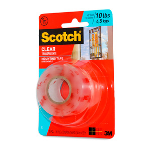 CINTA MONTAJE DOBLE CARA SCOTCH-MOUNT TRANSPARENTE CINTA MONTAJE DOBLE CARA SCOTCH-MOUNT TRANSPARENTE