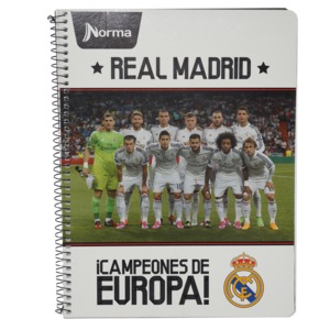 CUAD ESPIRAL AMERICANO REAL MADRID 100 HOJAS RAYA CUAD ESPIRAL AMERICANO REAL MADRID 100 HOJAS RAYA